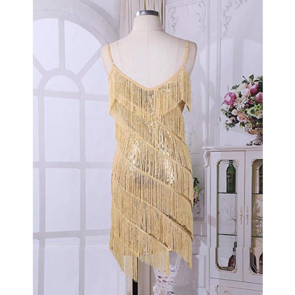 Dresses Gold Dress With Shingles Poshmark